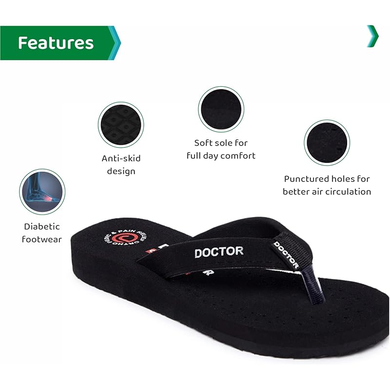 

Ortho Joy Black Mcr Doctor Orthopedic Women S Slippers 6 UK чёрный