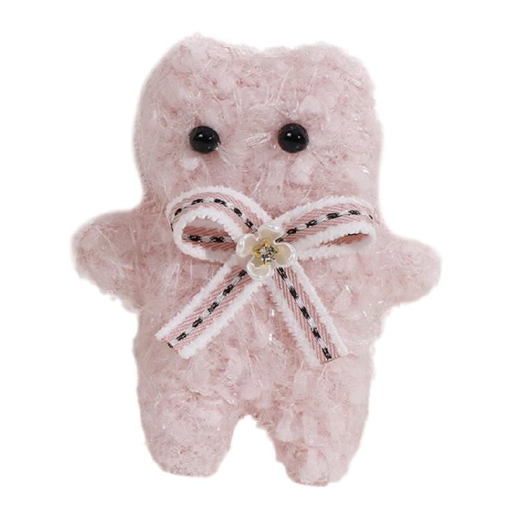 

Stylish Bear Bag Accessory Hair Clips Adornment Decoration for Fashionable Women рожевий