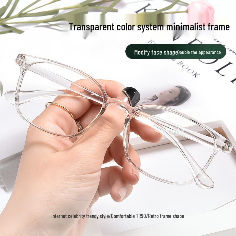 

Transparent Ultralight TR90 Myopia Full-Rim Glasses Frame (Model 8316T)