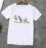 Unisex Summer Tshirt Cute Hedgehog Animal Cartoon Print Short Sleeve Kids Top Fashion Boys Girls Clothes