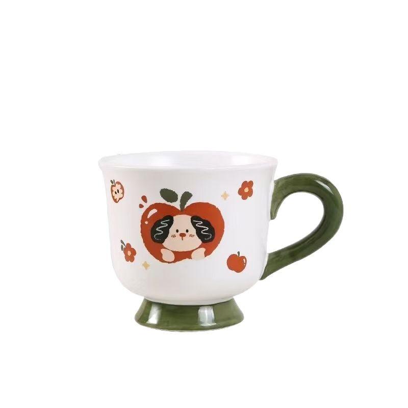 Ceramic Mug Household Cup Afternoon Tea Cup Cartoon Children Ladies Goblet Cup Water Cup Souvenir Coffee Cup