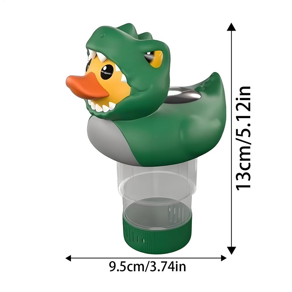 

Солнечная Утка Плавающий Дозатор Хлора Для Бассейна Держатель Таблеток Милый Универсальный Высокоэффективный Хлоратор Со Светом Для зелёный