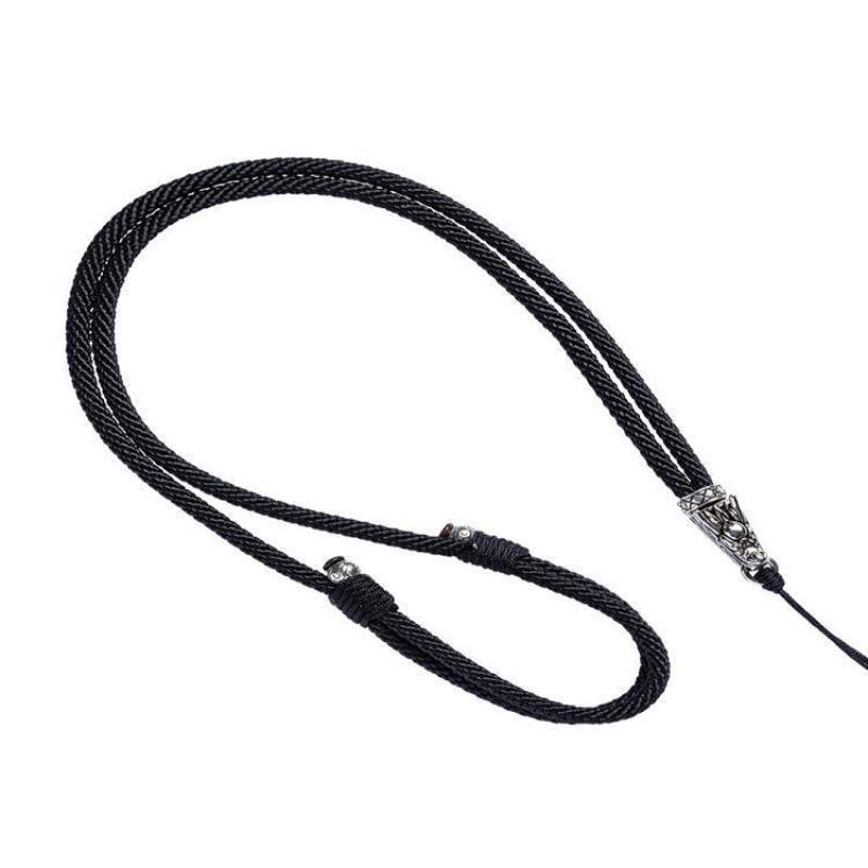 Adjustable Handmade Dragon Jade Pendant Necklace for Men and Women