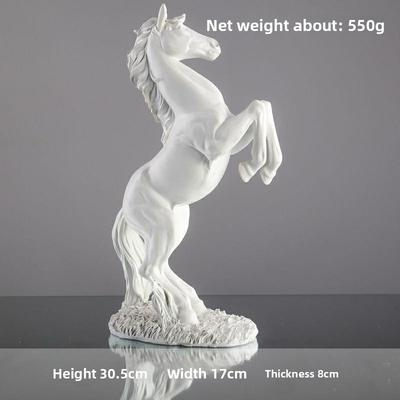 Abstract Resin Horse Statue for Home Office Desk Decor Modern Sculpture Living Room Entryway Decoration Art Gift