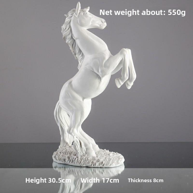 Abstract Resin Horse Statue for Home Office Desk Decor Modern Sculpture Living Room Entryway Decoration Art Gift