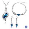 Nouvelle Mode Cristal Collier Bracelet Boucles d'Oreilles Zircon Ensembles pour Femmes Conjuntos De Joyeria