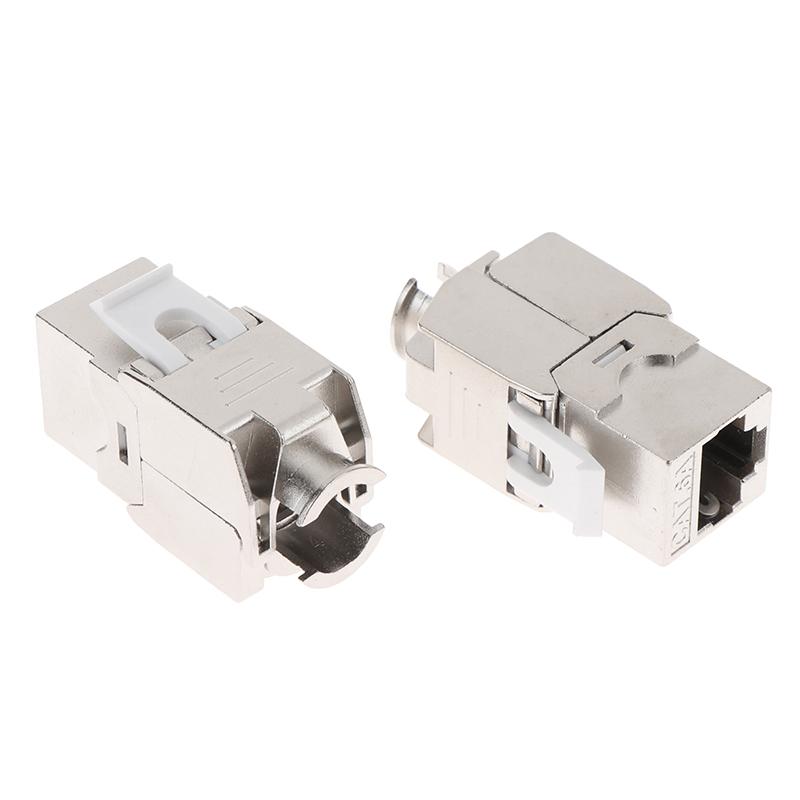 Jack Keystone Cat6A Cat7 Tipo Sin Herramientas Rj45 Stp Cat7 Módulo de Aleación de Zinc Adaptador Acoplador Para 22 A 26 Awg
