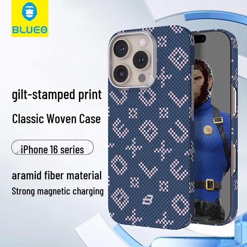

Mr. Blue Ape Kevlar Magnetic Aramid Fiber Case for iPhone 16 Pro