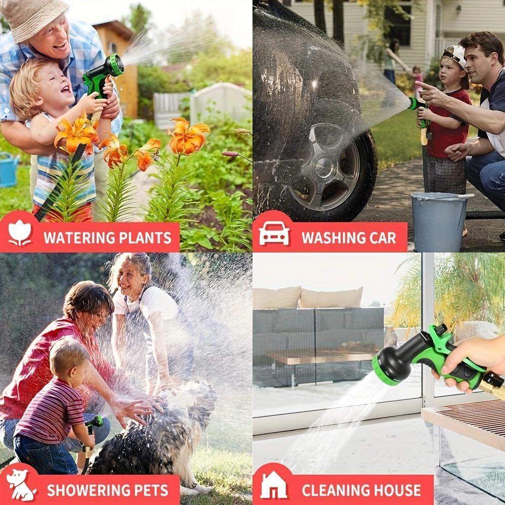 Multifunctional High-Pressure Garden & Car Wash Water Gun with Telescopic Soft Hose