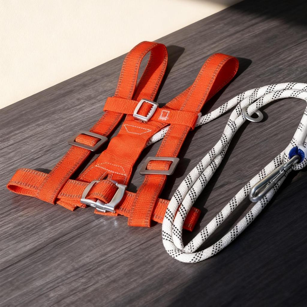 3M Double Harness Safety Belt Adjustable Safety Harness Fall Protection For Window Cleaning, Warehouse, Construction & Work