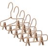 Metal Hangers With Clips Wardrobe Clothes Hanger  Light-Weight Metal Clothes Hangers for Home Hotels Dorms Malls