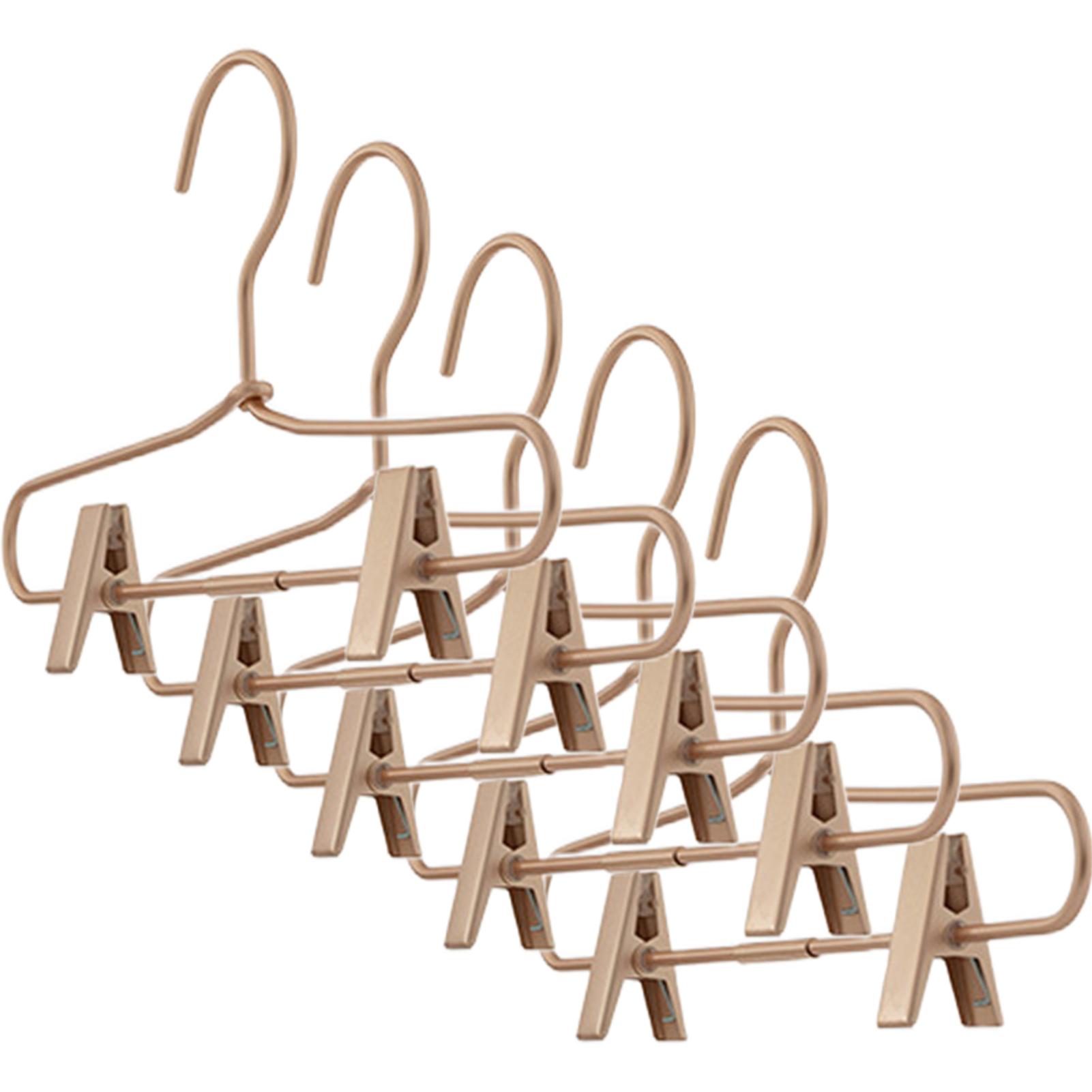 

5 шт. Вешалки для брюк из алюминиевого сплава, Сушилка для брюк, Вешалки для хранения юбок и брюк, Экономитель места в гардеробе, Органайзер для одежды Glitter