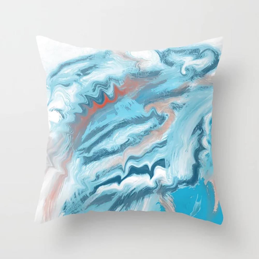 Messy Colored Printed Polyester Pillowcase Cushion Cover for Home Living Room Sofa Bedroom Decoration Pillowcase 45x45cm