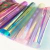 50*95cm Roll Iridescent Holographic Clear Transparent PVC Fabric Laser Film Rainbow Vinyl Bow Bag Case Craft Handmade Material