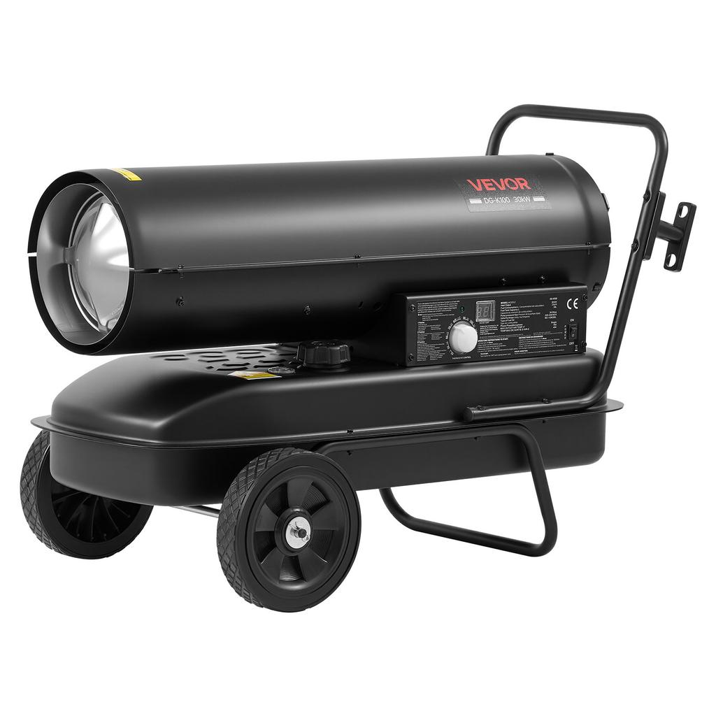 VEVOR Forced Air Kerosene Heater, 30kW Portable Diesel Torpedo Space Heater, for Garage, Warehouse, Workshop, Job Site, Construction