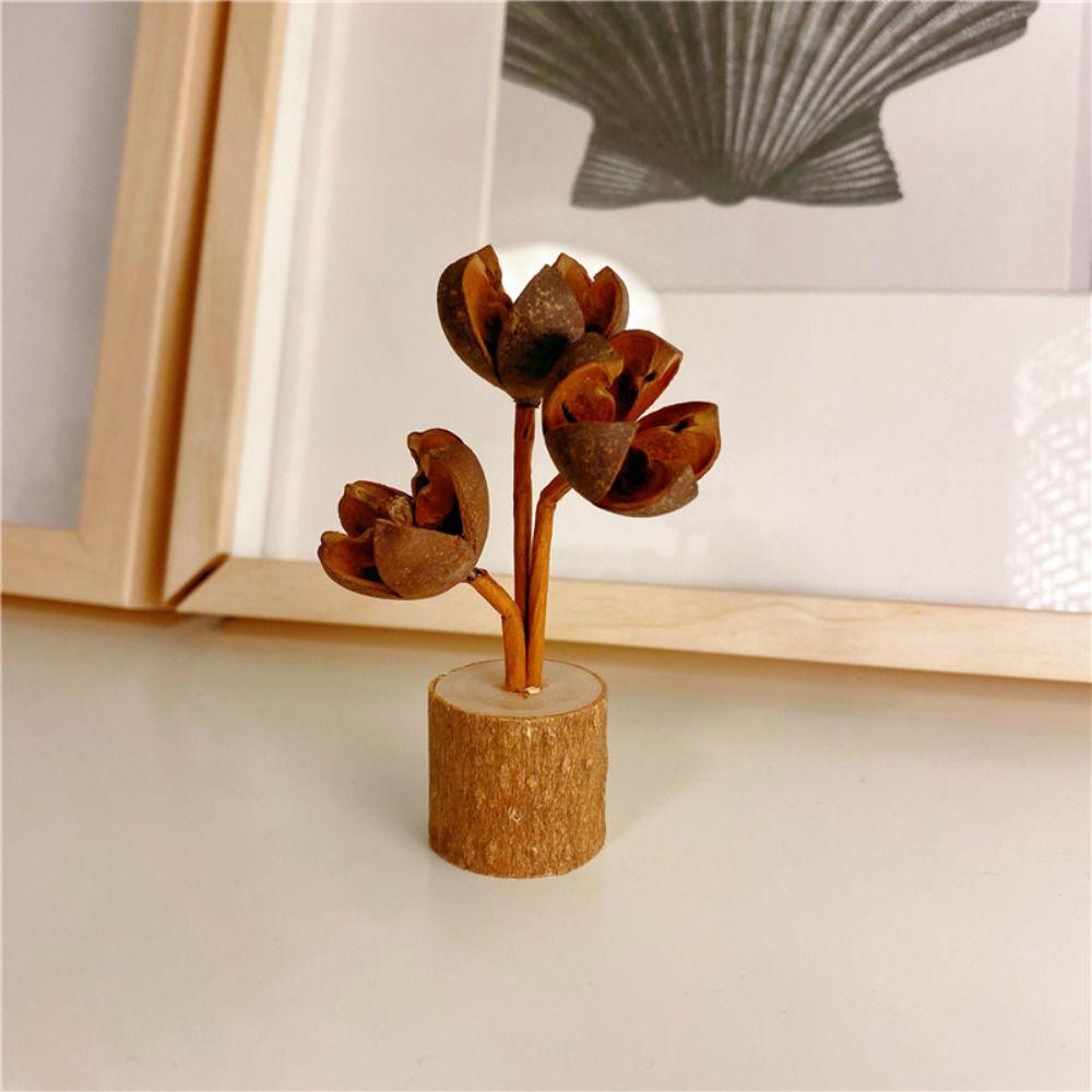 Handcrafted Tabletop Pine Cone Ornament Natural Pinecone Christmas Tree Pendant  Office