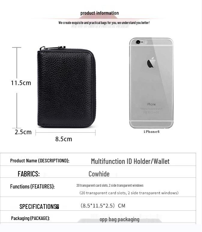 RFID-Blocking Slim Multi-Card Holder Pouch with Large Capacity for Cross-Border Travel & Driver's License