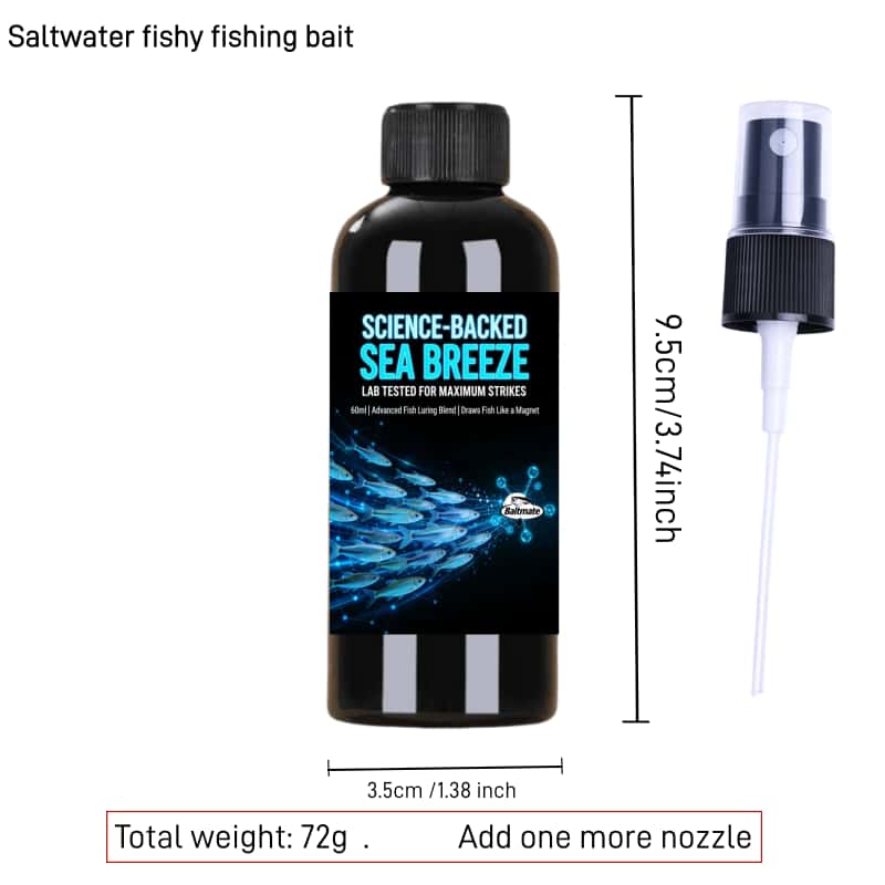 2026 New Sea Breeze Fish Attractant 60ml - Science-Backed Fishing Scent Lure Additive Boosts Strikes in Saltwater & Freshwater