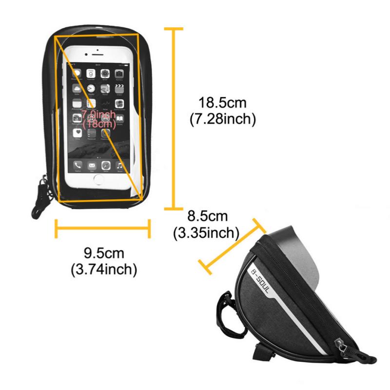 Waterproof Bike Bag Front Head Tube Handlebar Mount Bag Case Holder Touch Screen Cycling Bags Mobile Phone Bicycle Accessories