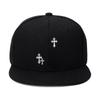 Czapka z daszkiem Hip Hop Chrześcijański Czarny Nadruk Krzyża Gotyckiego Unisex Casual Poliester Płaski daszek Snapback Daszek przeciwsłoneczny