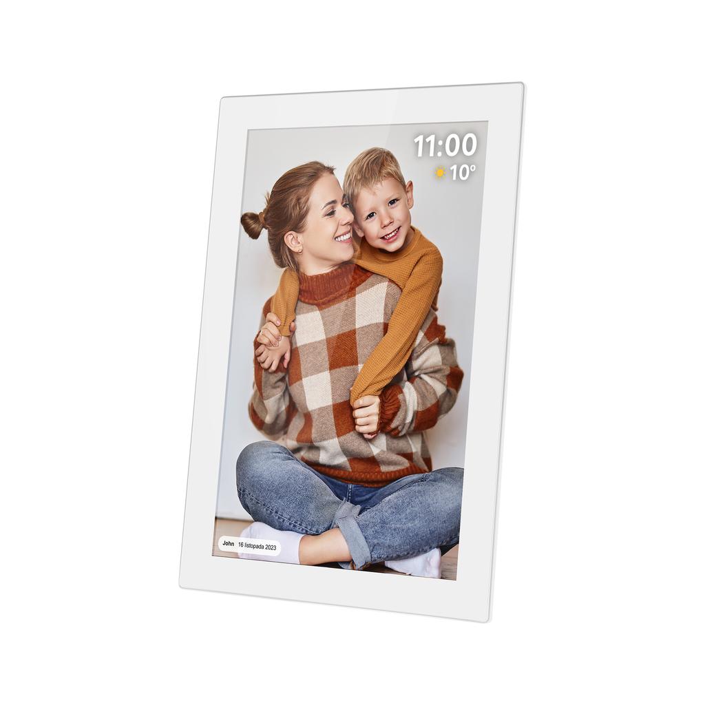 Kruger&Matz FRAMEO Wi-Fi 10.1" Digital Photo Frame, High Quality White Panel
