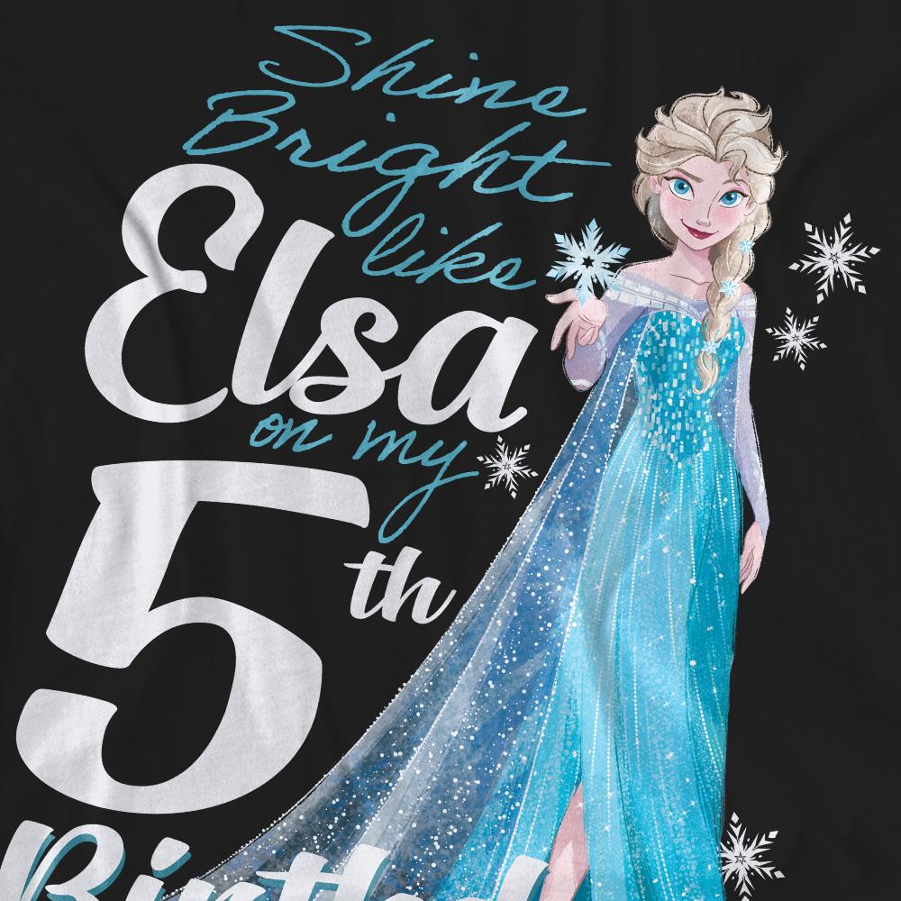Frozen Unisex Adult Bright Like Elsa 5th Birthday T-Shirt