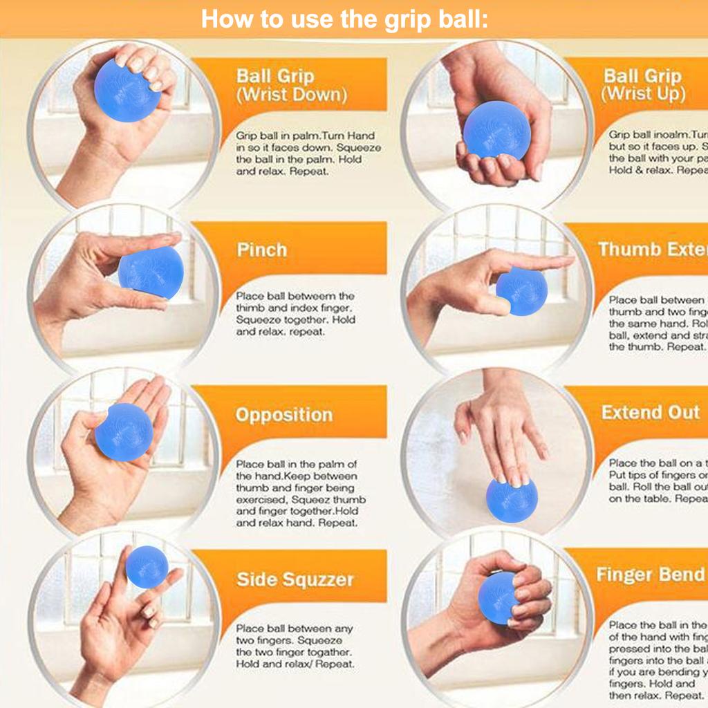 5pcs Silicone Hand Grip Exercise Pressure Relief Massage Grip Strengthener Fitness