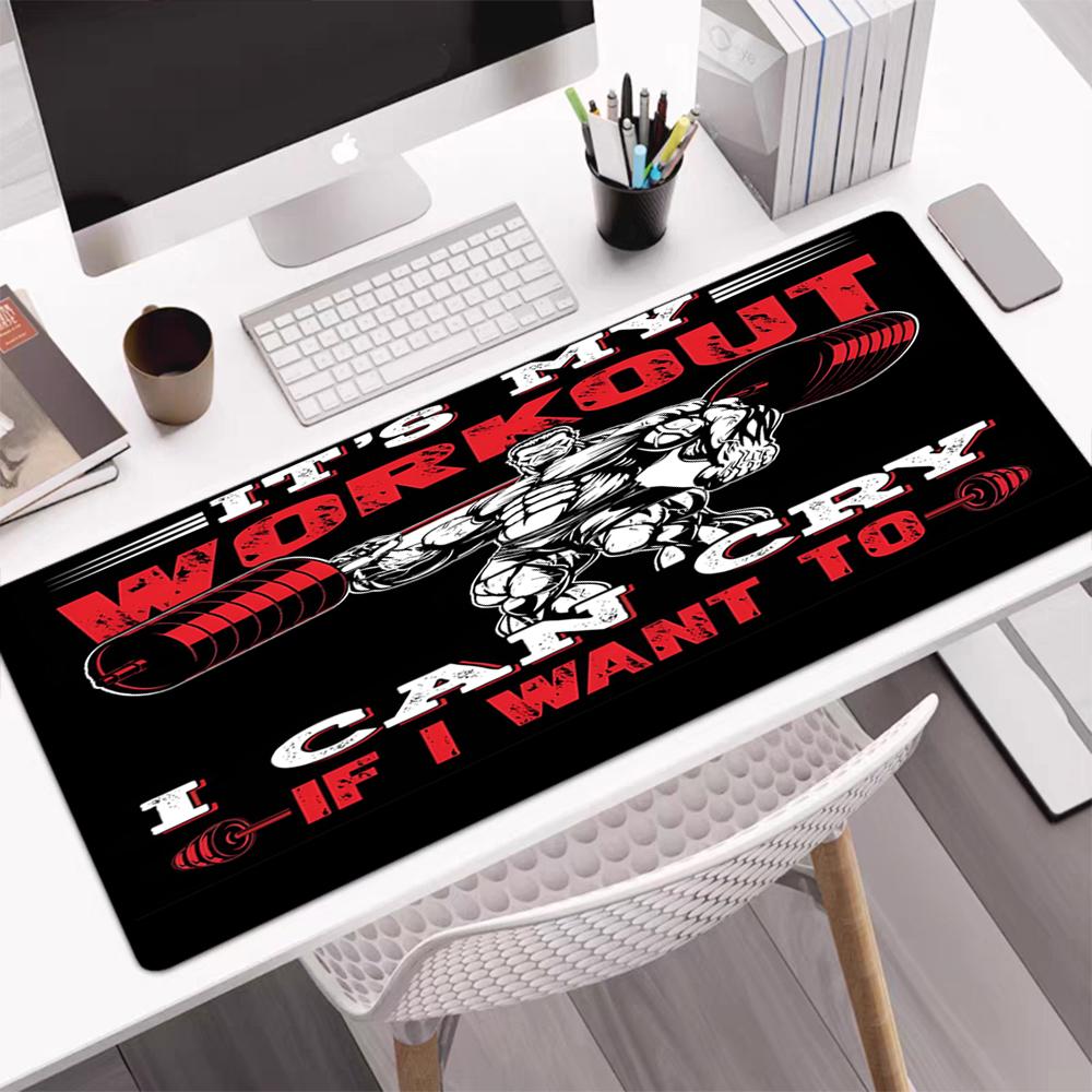 weightlifting Theme Mouse Pad, Non Slip Rubber Base, Multifunctional Office & Home Decor, Perfect for Workspace Personalization.