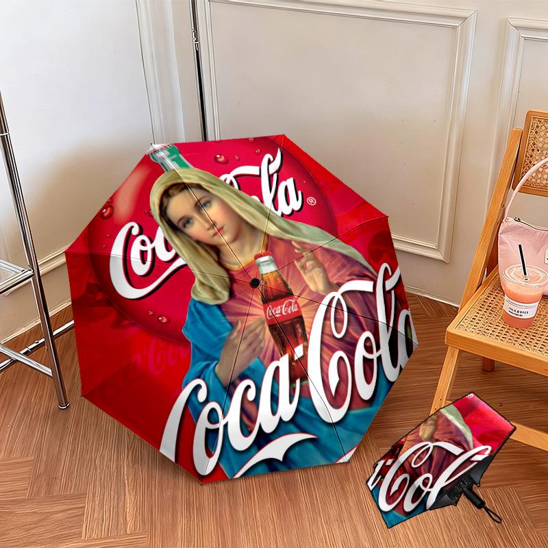 Christmas Gift Halloween Theme Bear Truck Coca Cola umbrella is suitable for all seasons, including home travel and outdoor activities Y24