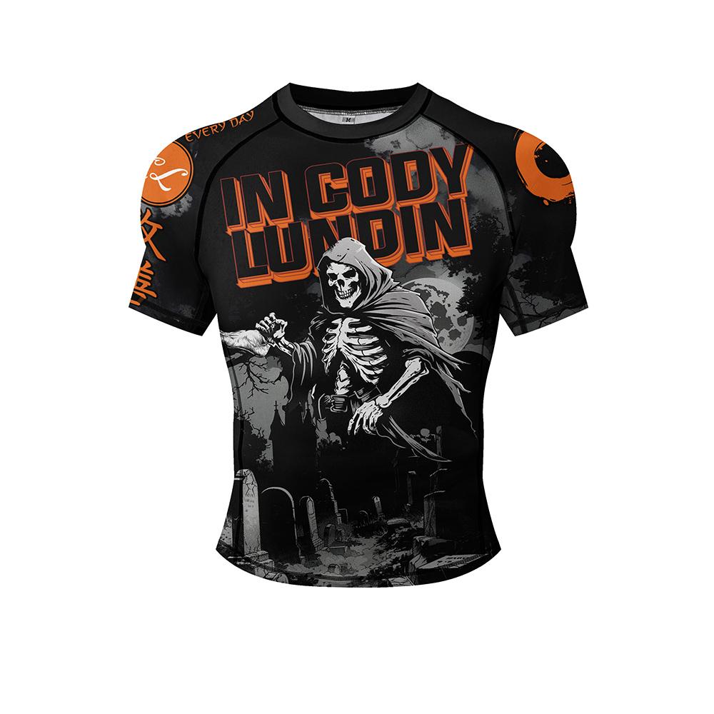 New Summer Animation Printing Rash Guards For Men MMA BJJ Grappling T Shirts Sublimation Tight Jiu-Jitsu Muay Thai Short Tee