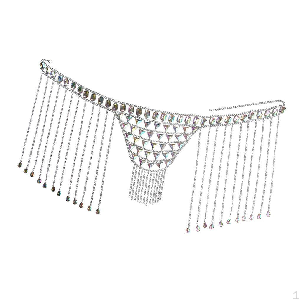 

Кристаллическая цепочка для тела, танцевальные юбки, вечерние цепочки на талии, пляжная бахрома с кисточками, модный пояс для