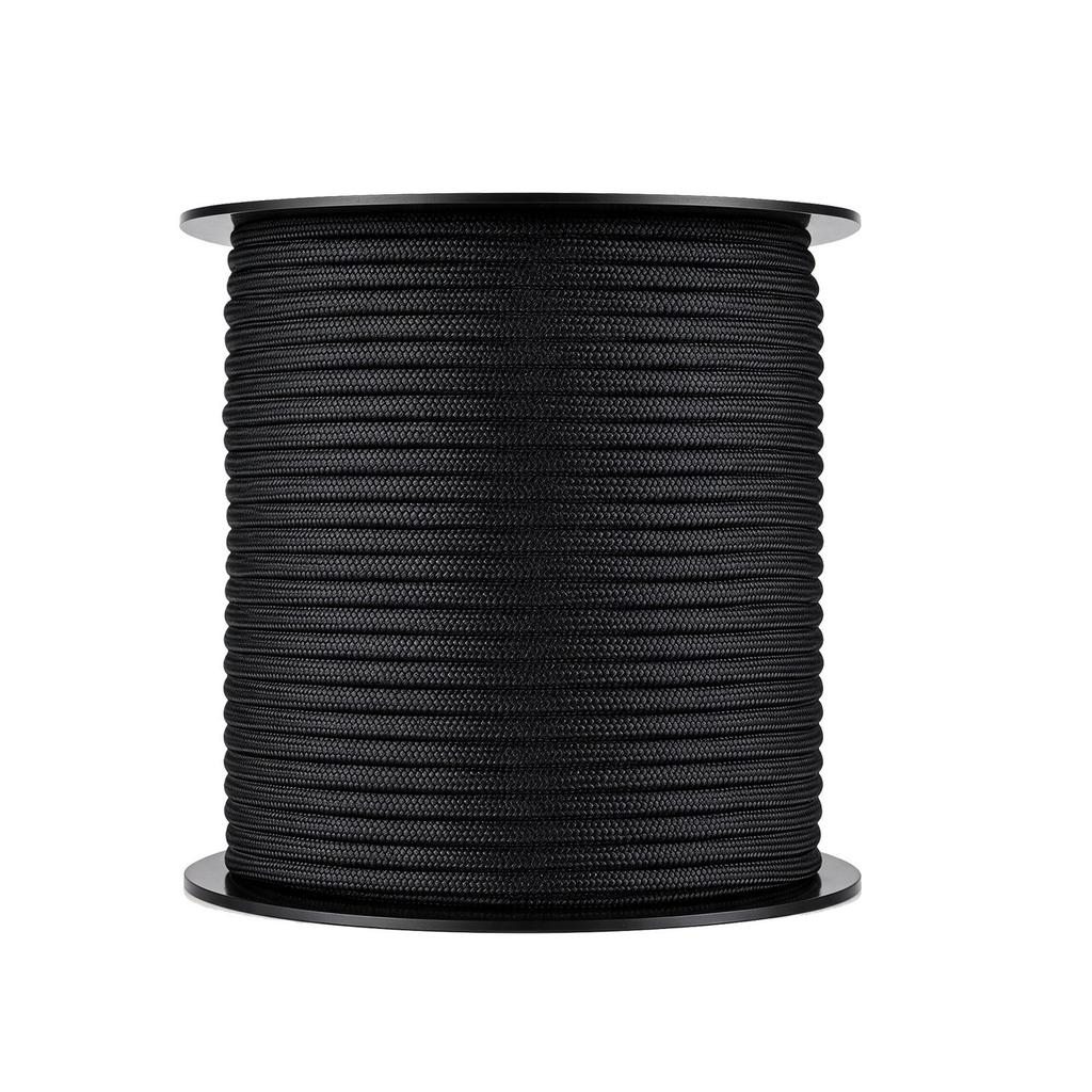 Paracord Rope 4 mm x 60 m Nylon Parachute Cord 550 Tactical, Survival Cord, Heavy Duty 7 Strand, 272 kg High Breaking Strength, Utility Rope, for