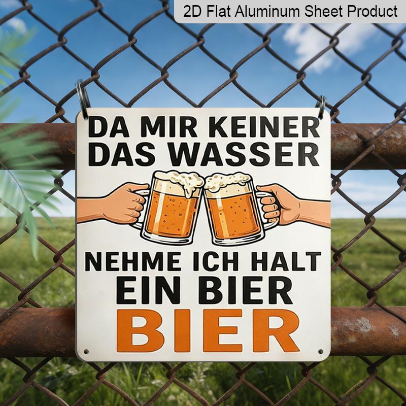 

2D Flat - 1pc, Vintage Metal Sign, Decorative Plaque and Ornament, Beer Humor Theme, Fun Toast Style, Suitable for Bars, Kitchens, Restaurants, Men S 20*20cm