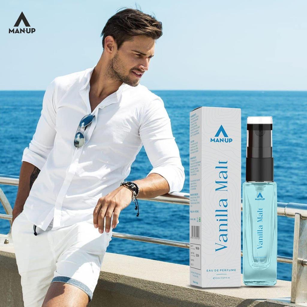 Man-Up Vanilla Malt Perfume For Men | Eau De Perfume |, Refreshing & Energising Fragrance Perfume | Celebrating Every Special Occasion - 8ml
