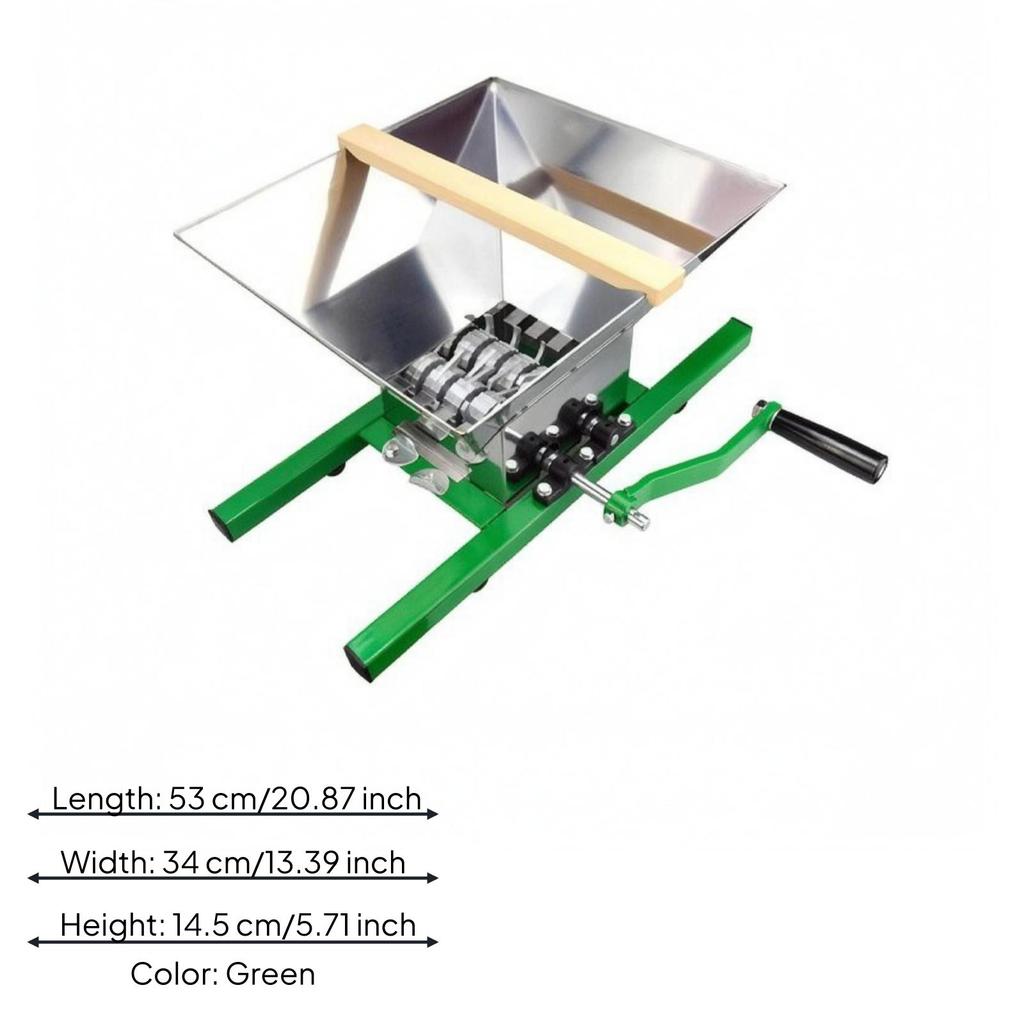 Manual Fruit Crusher 7 L Food Prep Tool Wooden Top Crossbar