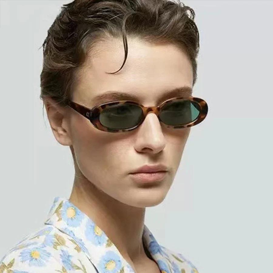  Oval Sunglasses Women Luxury Brand Designer Vintage Small Oval Sun Glasses Retro Men Rivets Sun Glasses Oculus