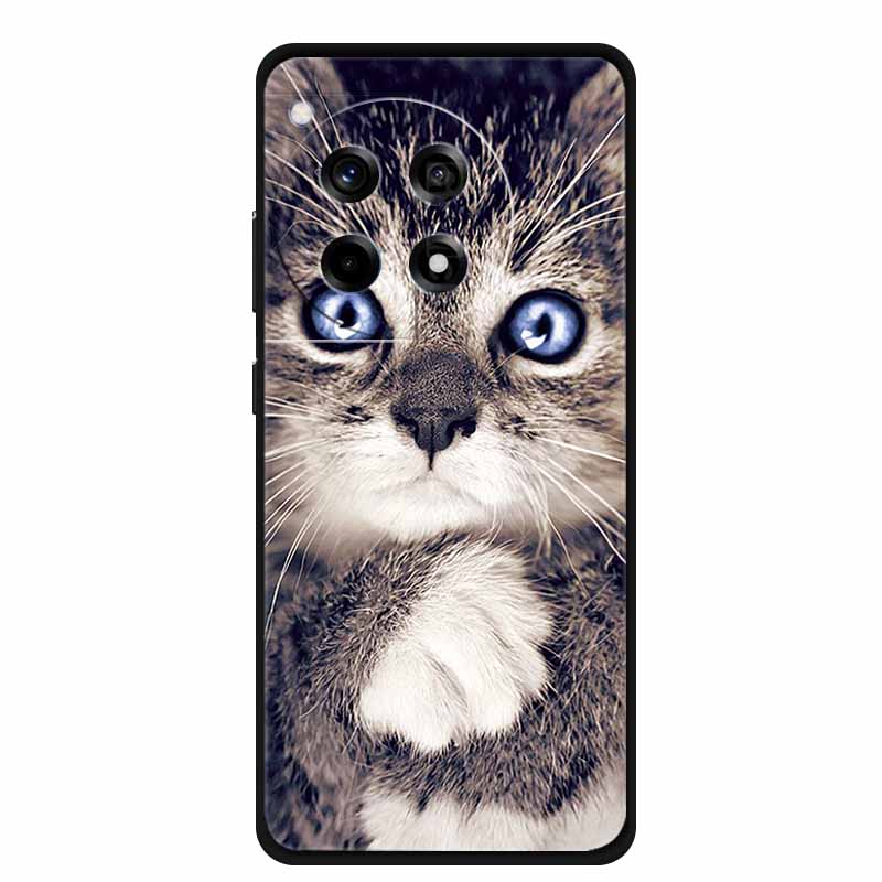 For OnePlus 12R Case Animals Soft Silicone TPU Phone Cases Back Cover For OnePlus Ace 3 ACE3 5G Wolf Protective Cute Girl Shell