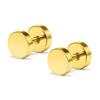 Kadınlar İçin Bir Çift Siyah Paslanmaz Çelik Yuvarlak Küpe Dumbbell Piercing Küpeleri Erkek Punk Moda Takı 2-14mm