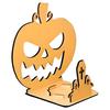 Halloween Shadow Candle Holder Funny Shadow Stand Candlestick with Witch Skeleton Pumpkin Cat Silhouette Holiday Table Centerpiece