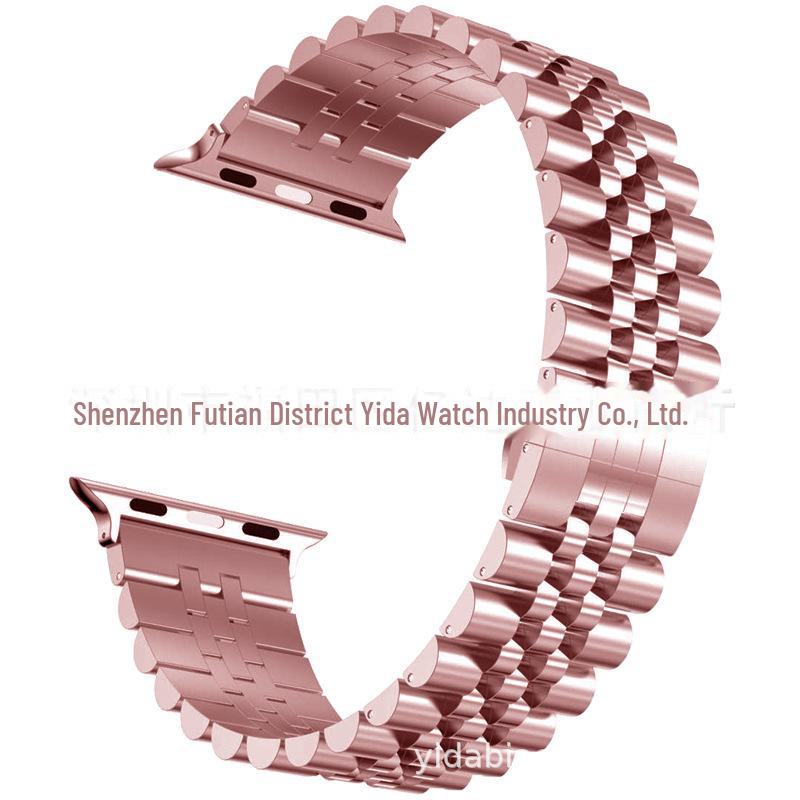 

Совместимый ремешок из нержавеющей стали для Apple Watch 8/7/6/5/Ultra 42/44/45/46/49mm розовый