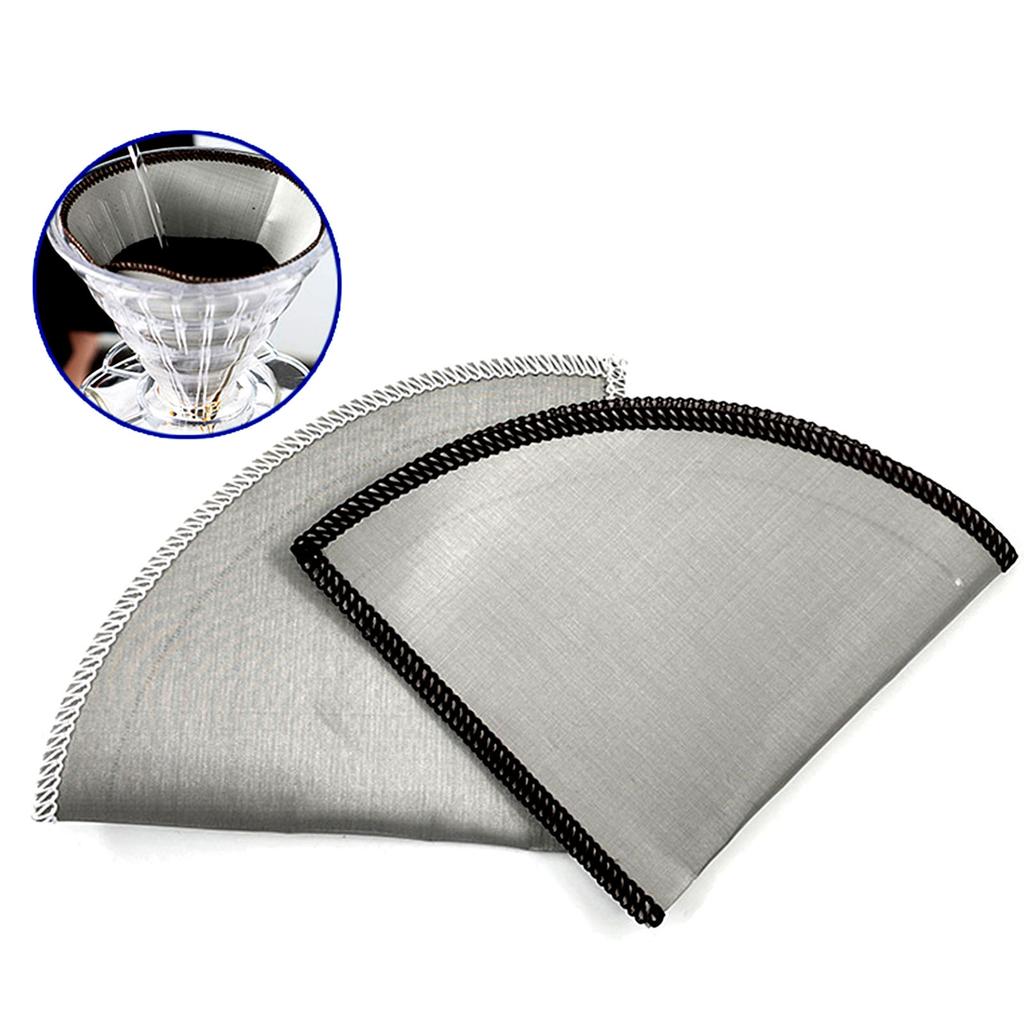Reusable Pour Over Coffee Filter Stainless Steel Fine Mesh Coffee Filter Paperless Universals Coffee Filter Enduring