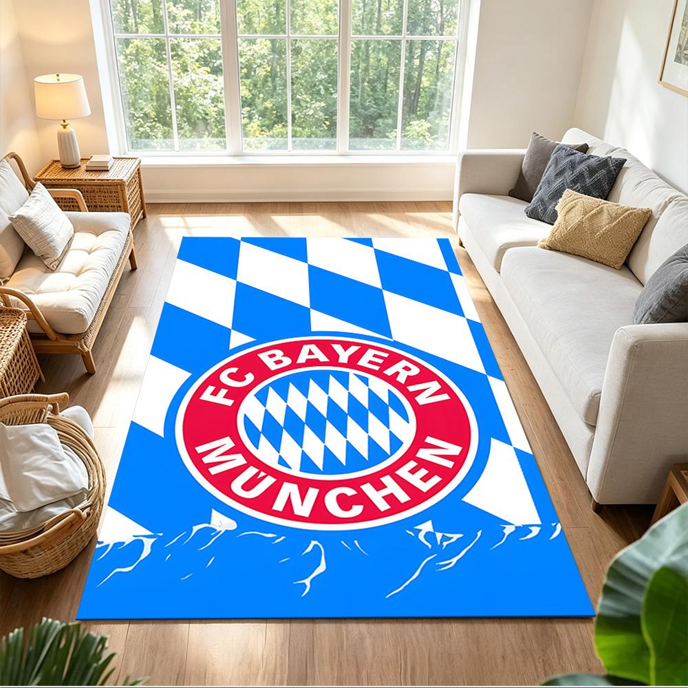 Bayern Munich Football Club Portable Floor Mat Soft Plush Water-resistant & Washable Kitchen & Bathroom Use Cute Cartoon Pattern Holiday Home Gift