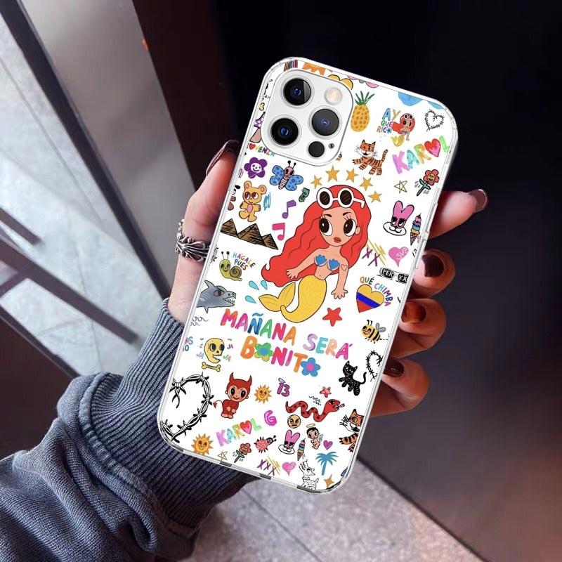 

Karolg M-Manana Sera B-Bonito Phone Case For iPhone 17 Air 16 15 Pro Max 14 Plus 13 Mini 12 11 Cover 7 8 SE Silicone Shell Print iPhone 16 Pro Max