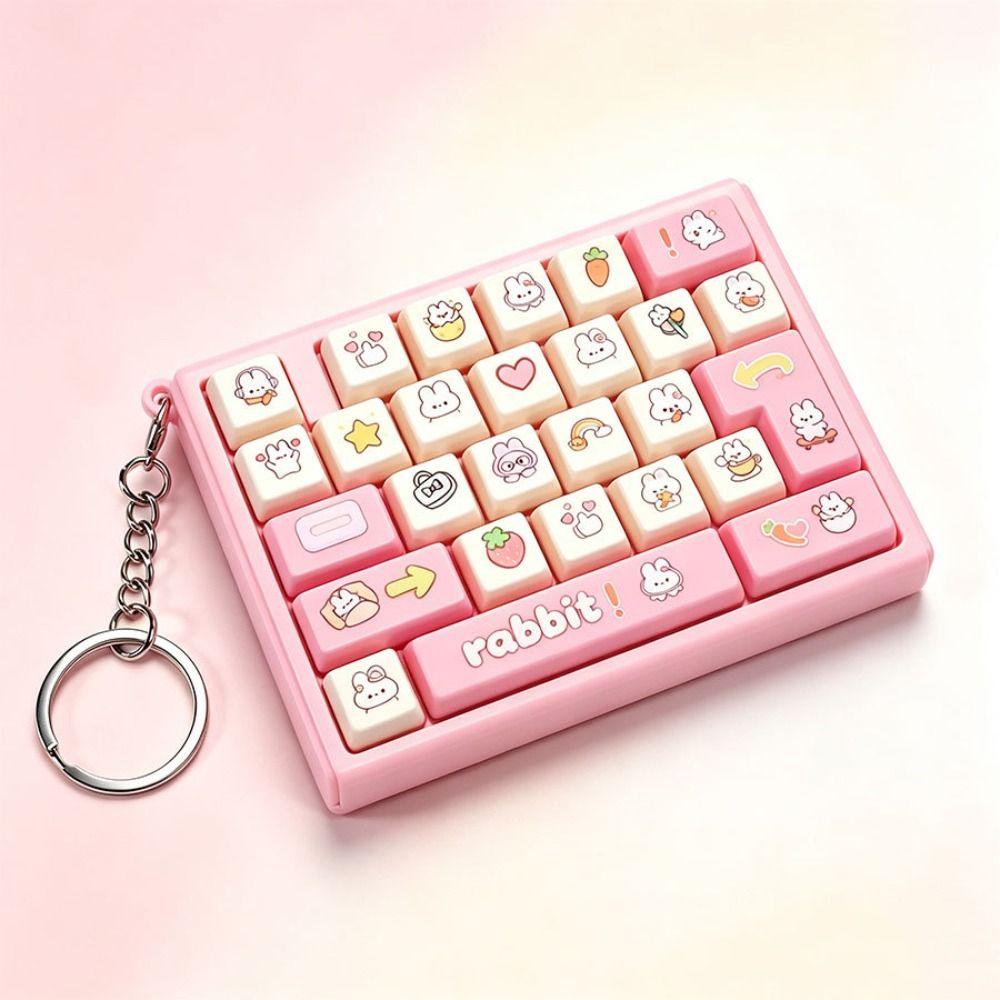 Cute Design Decompression Button Toy Creative Style Keyboard Keychain  Popular Pendant