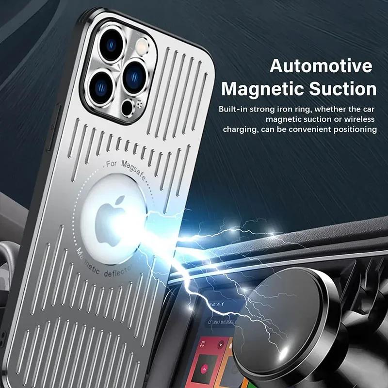 Better Heat Dissipation Aluminum Metal Phone Case For 17 16 15 14 13 12 Pro Max Back Cover