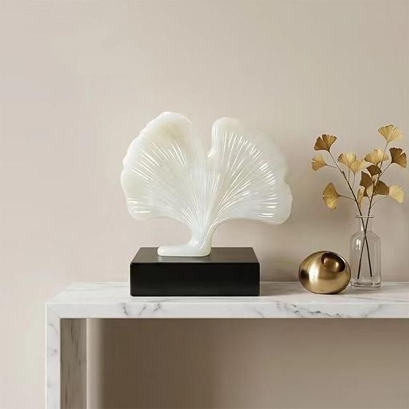 Handmade Pop Art Resin Ginkgo Leaf Ornament Chinese Style Living Room & Hotel Decoration