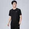 Li-Ning Solid Color Loose Fit Round Neck Drop Shoulder Short Sleeve T-Shirt Men Tops Black AHSU977-1