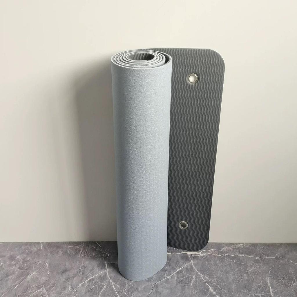 Damen Rutschfeste TPE Yogamatte: Verdickte, stoßdämpfende Aerobicmatte für Heimfitness