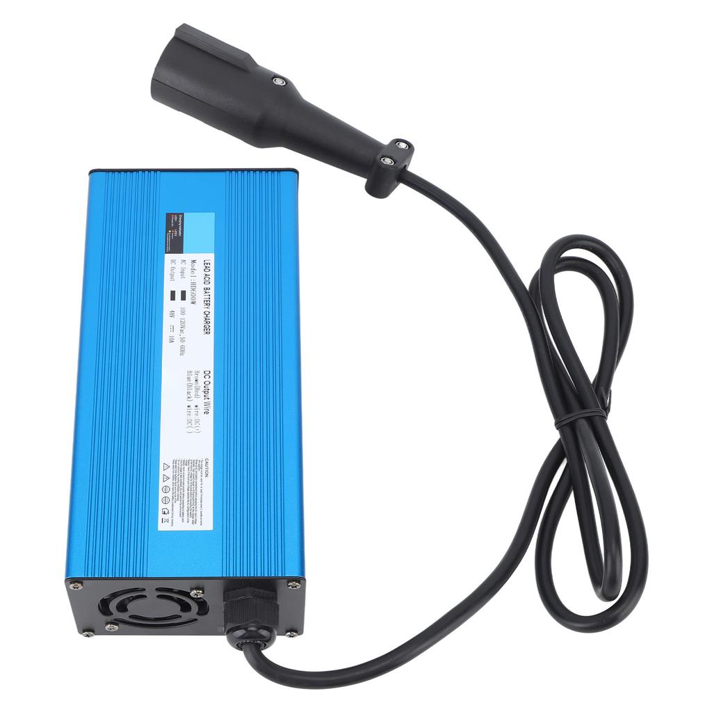 600W 48V 10A Golf Cart Battery Charger 48 Volt Club Cart Battery Charger with OBC   Blue Shell