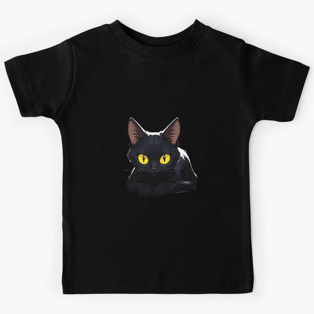 Black Cat Kids T-Shirt 170